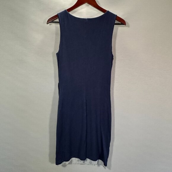 Athleta Reversible Inverse Dress Womens XXS Navy Blue Gray Tank Modal Stretch - Picture 5 of 8